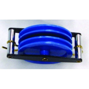 Plastic 2 hook double pulley